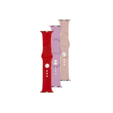 3x set silikonových řemínků FIXED Silicone Strap pro Apple Watch 42/44/45/46/49 mm v různých barvách