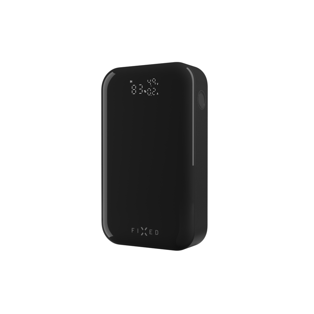 Powerbanka FIXED Zen 10 Pro s LCD displejem a výstupem 30W, 10 000 mAh, černá