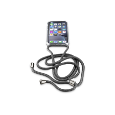 Transparentní zadní kryt Cellularline Neck-Case s černou šňůrkou na krk pro Apple iPhone XR