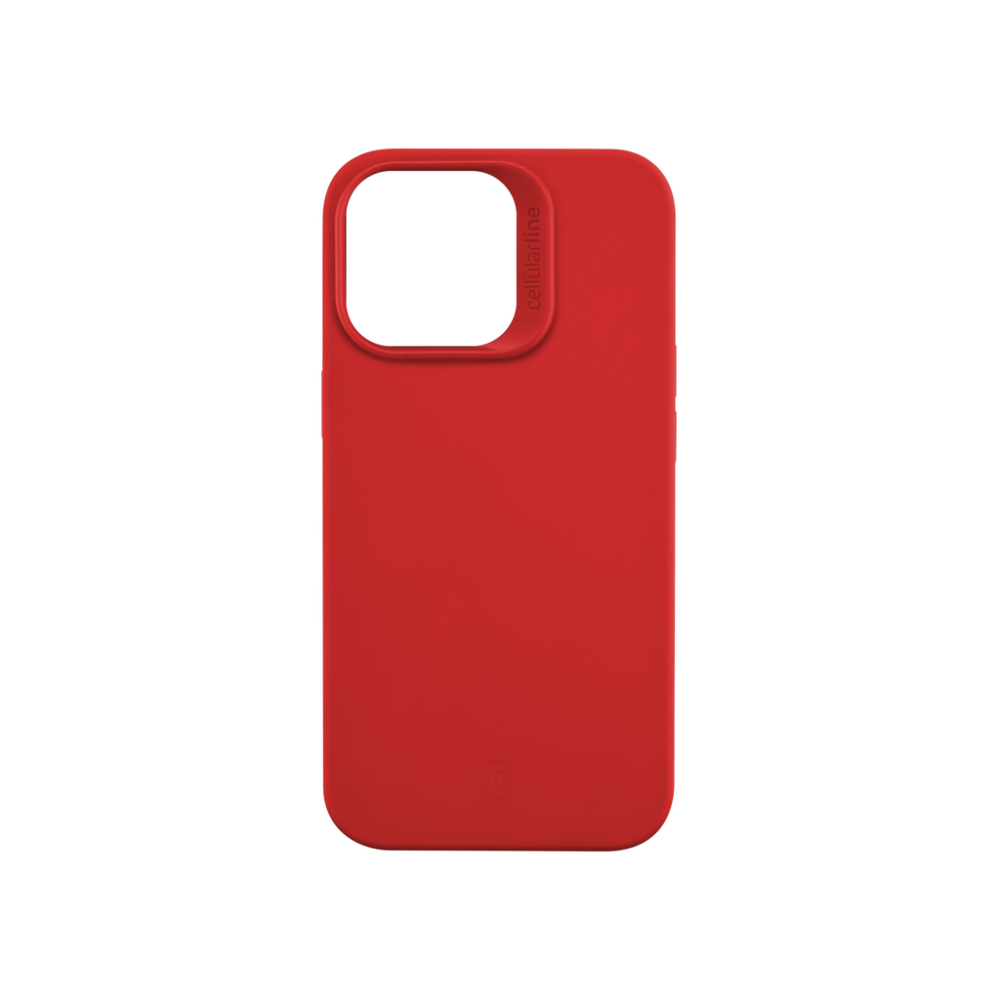 Ochranný silikonový kryt Cellularline Sensation pro Apple iPhone 14 Pro, červený