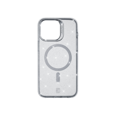 Třpytivý zadní kryt Cellularline Sparkle Mag s podporou Magsafe pro Apple iPhone 15 Pro Max, čirý